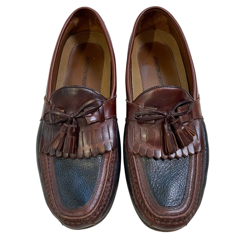 Johnson and Murphy Aragon Il Kiltie Tassel Loafer Men's 11.5 Brown Black Shoe